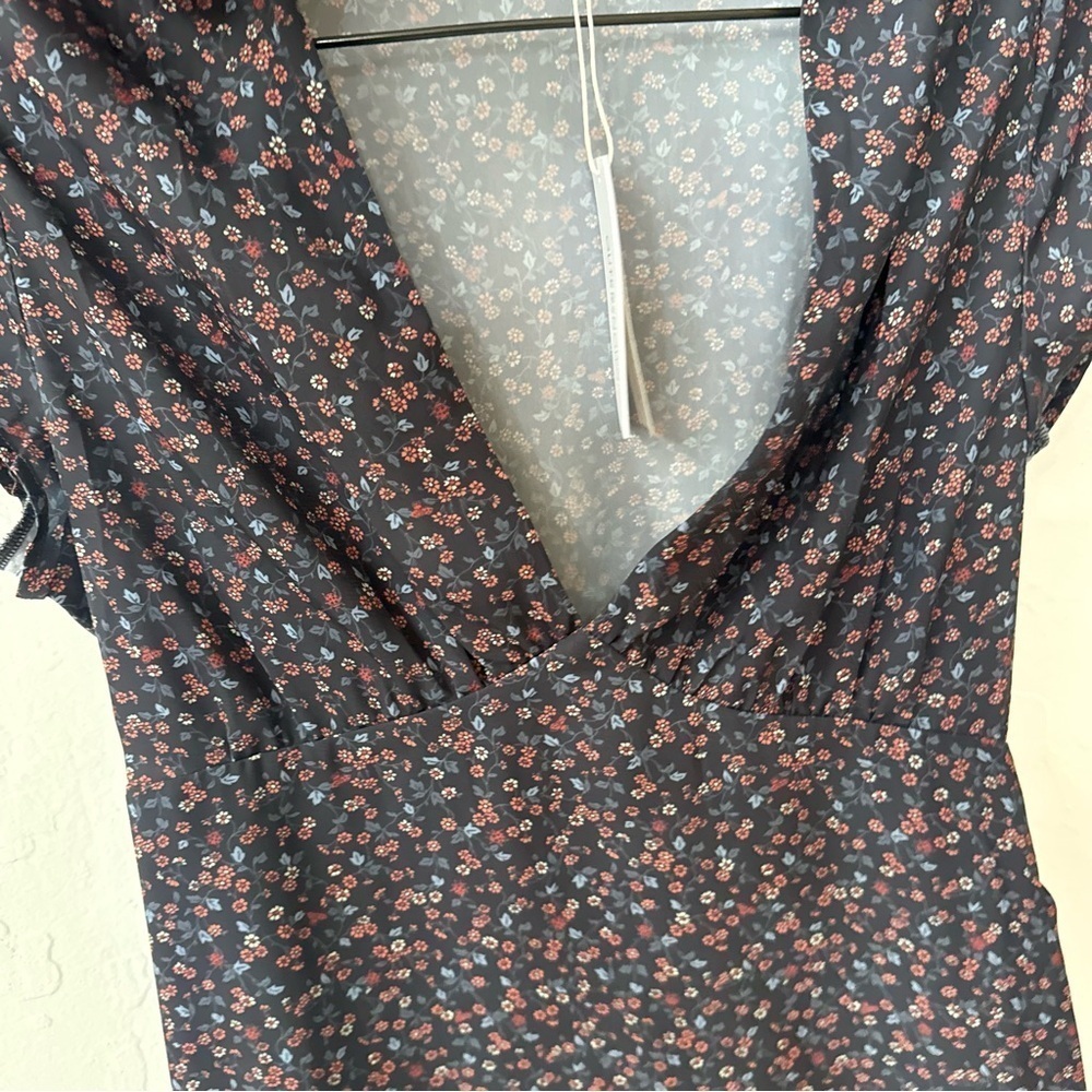 Outerknown Juniper Dainty Floral Short Sleeve Mini Dress XS - Picture 7 of 9